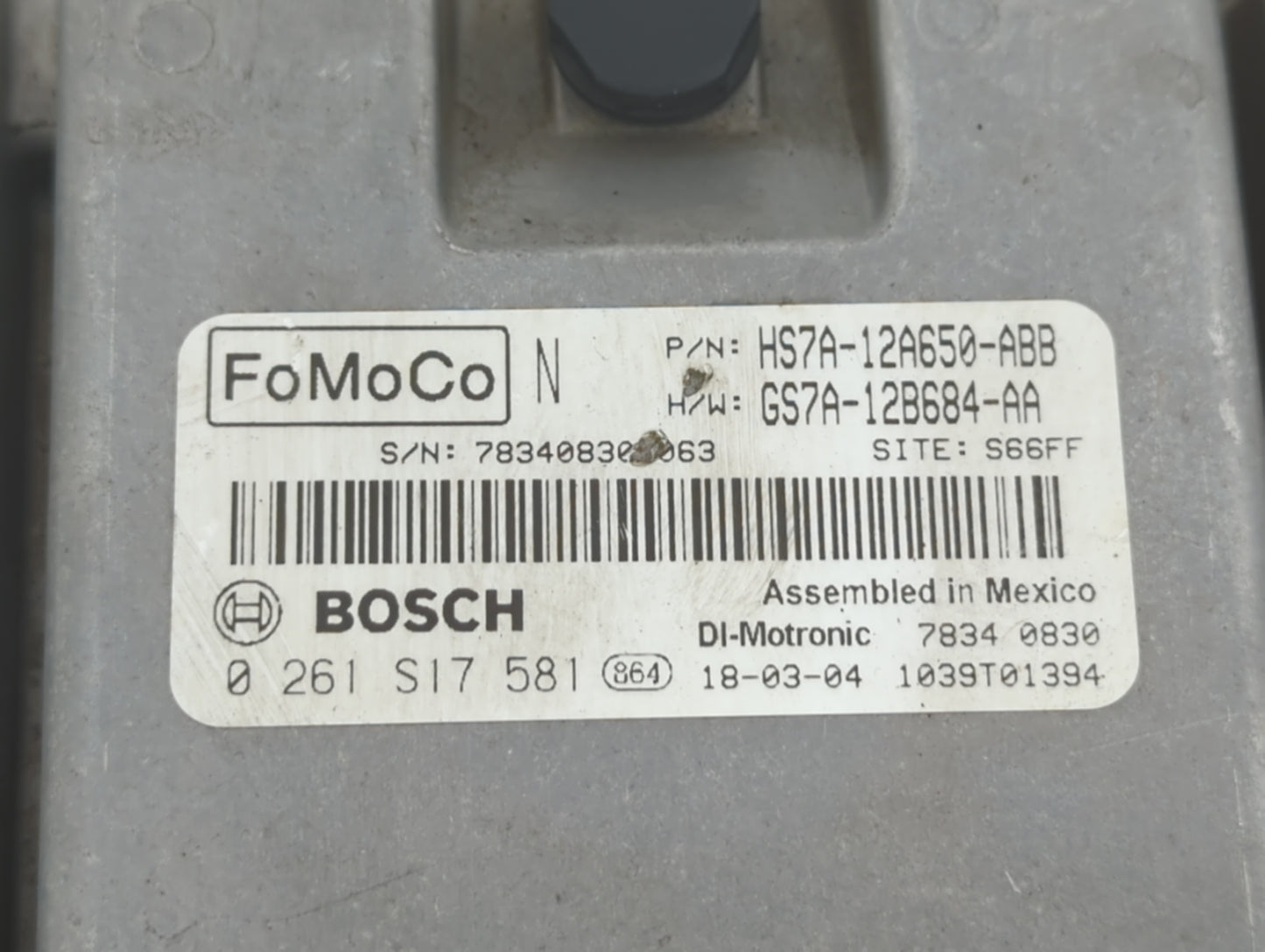 2017-2019 Ford Fusion PCM Engine Control Computer ECU ECM PCU OEM P/N:KS7A-12A650-BCA HS7A-12A650-ABB Fits Fits 2017 2018 20
