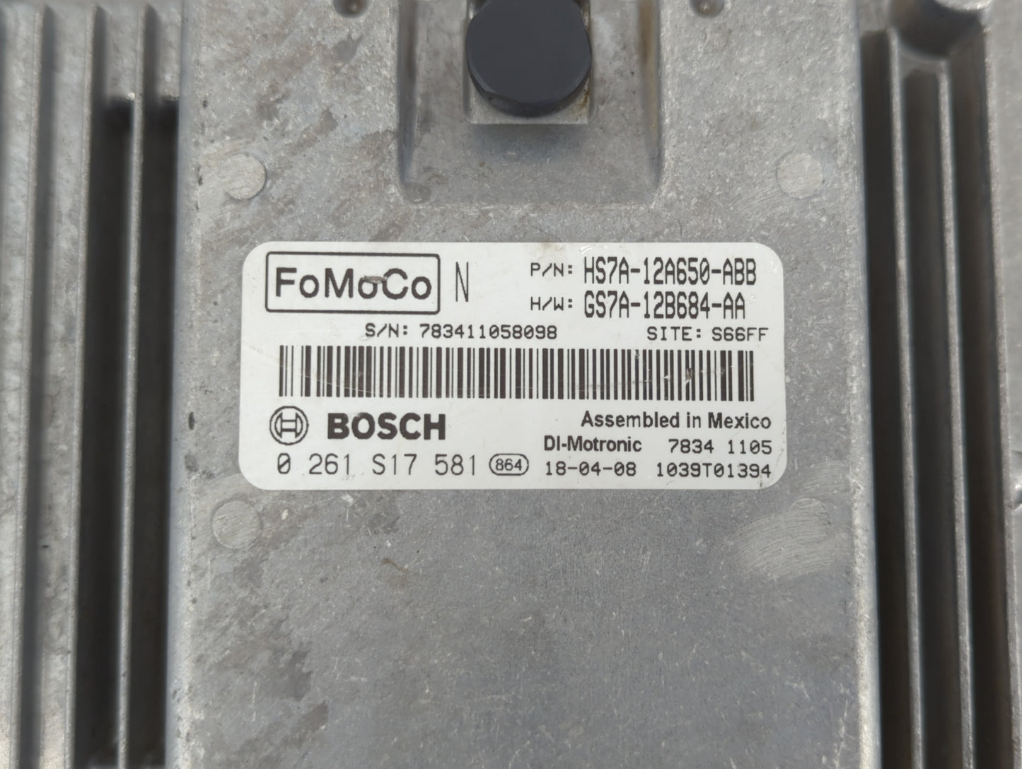 2017-2019 Ford Fusion PCM Engine Control Computer ECU ECM PCU OEM P/N:KS7A-12A650-BCA HS7A-12A650-ABB Fits Fits 2017 2018 20