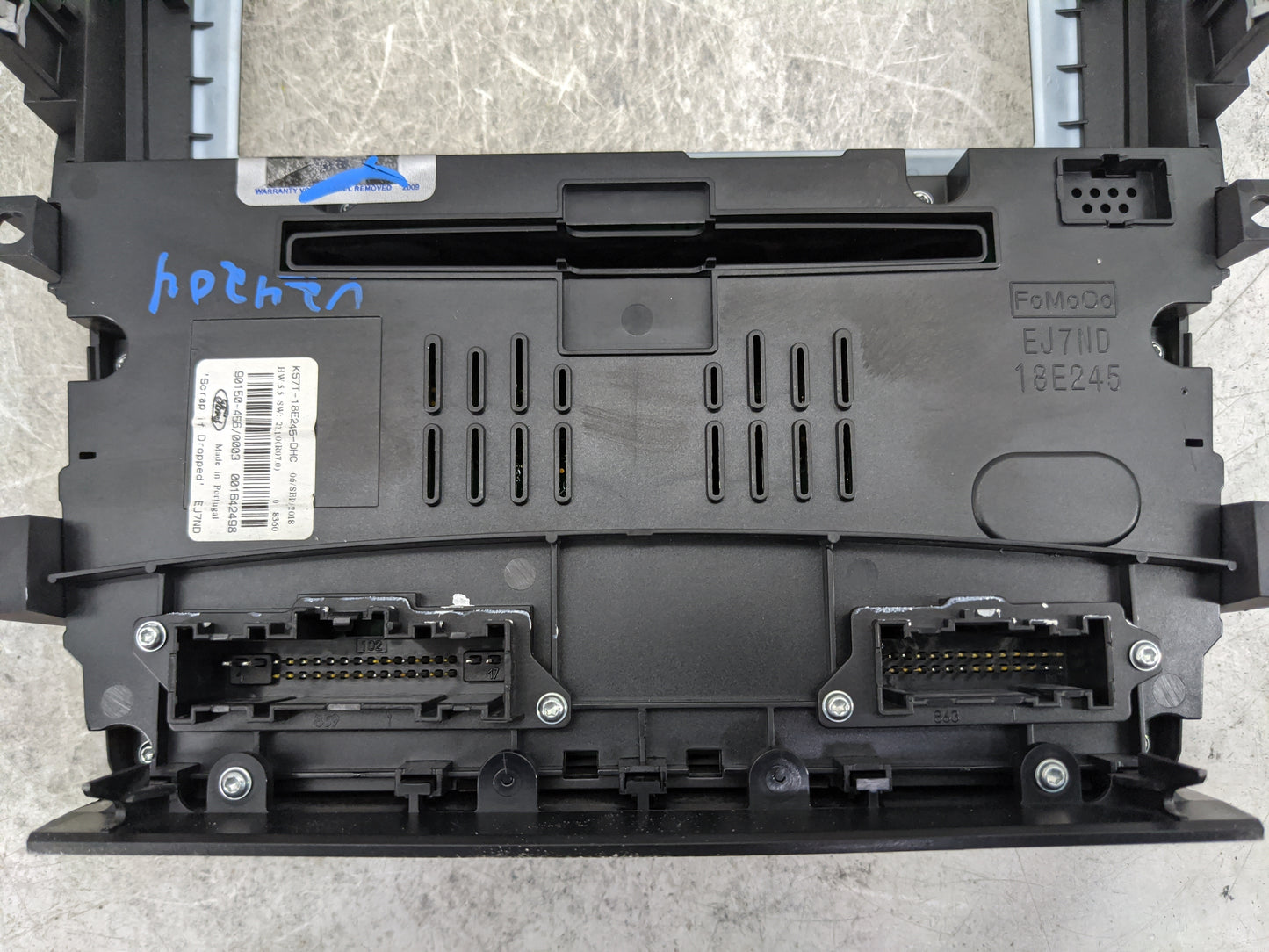 2019-2020 Ford Fusion Radio Control Panel Black - Oemusedautoparts1.com