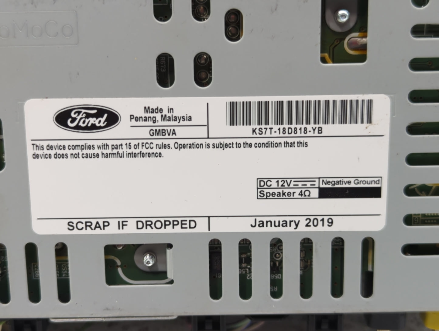 2019-2020 Ford Fusion Radio AM FM Cd Player Receiver Replacement P/N:KS7T-18D818-BB KS7T-18D818-YC Fits Fits 2019 2020 OEM U