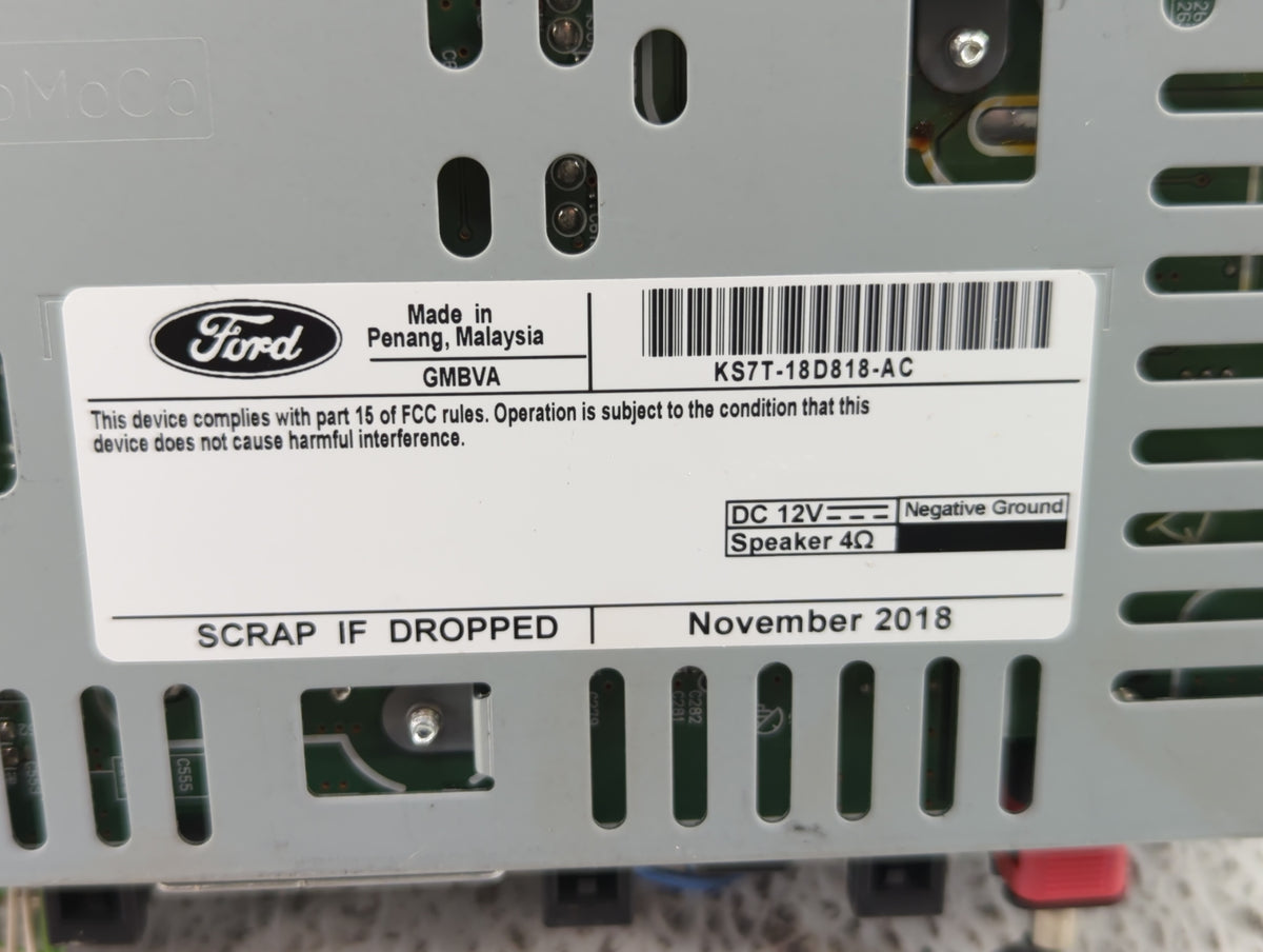 2019-2019 Ford Fusion Am Fm Cd Player Radio Receiver 510484 - Oemusedautoparts1.com