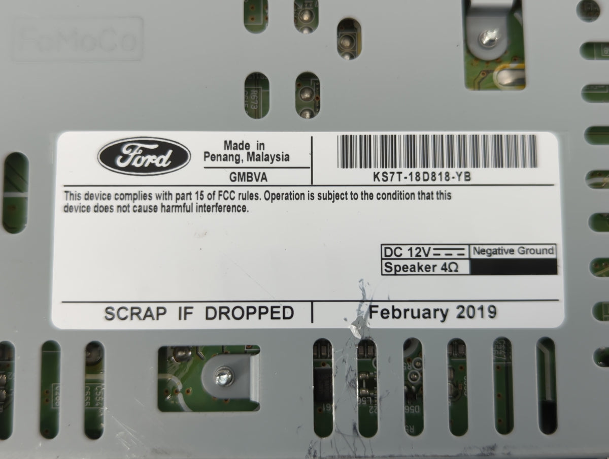 2017-2020 Ford Fusion Am Fm Cd Player Radio Receiver 517288 - Oemusedautoparts1.com
