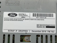 2016-2020 Ford Fusion Am Fm Cd Player Radio Receiver 521650 - Oemusedautoparts1.com