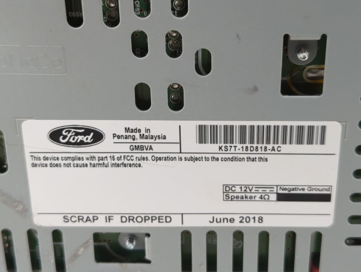2019-2019 Ford Fusion Am Fm Cd Player Radio Receiver 522736 - Oemusedautoparts1.com