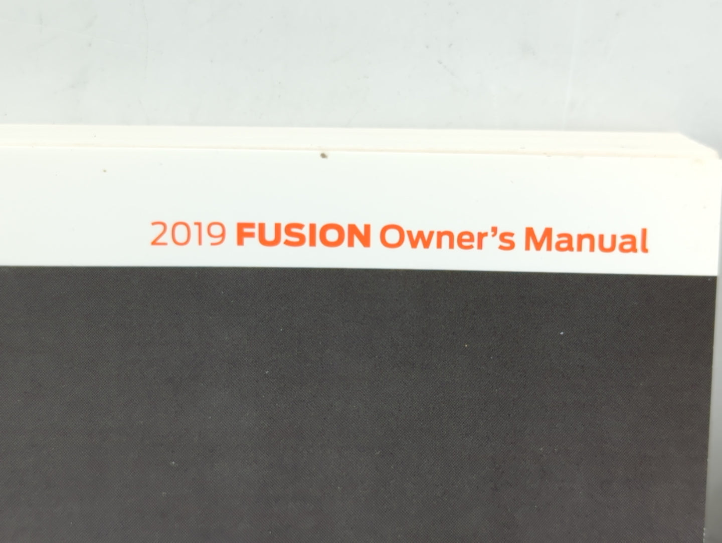 2019 Ford Fusion Owners Manual Book Guide OEM Used Auto Parts - Oemusedautoparts1.com