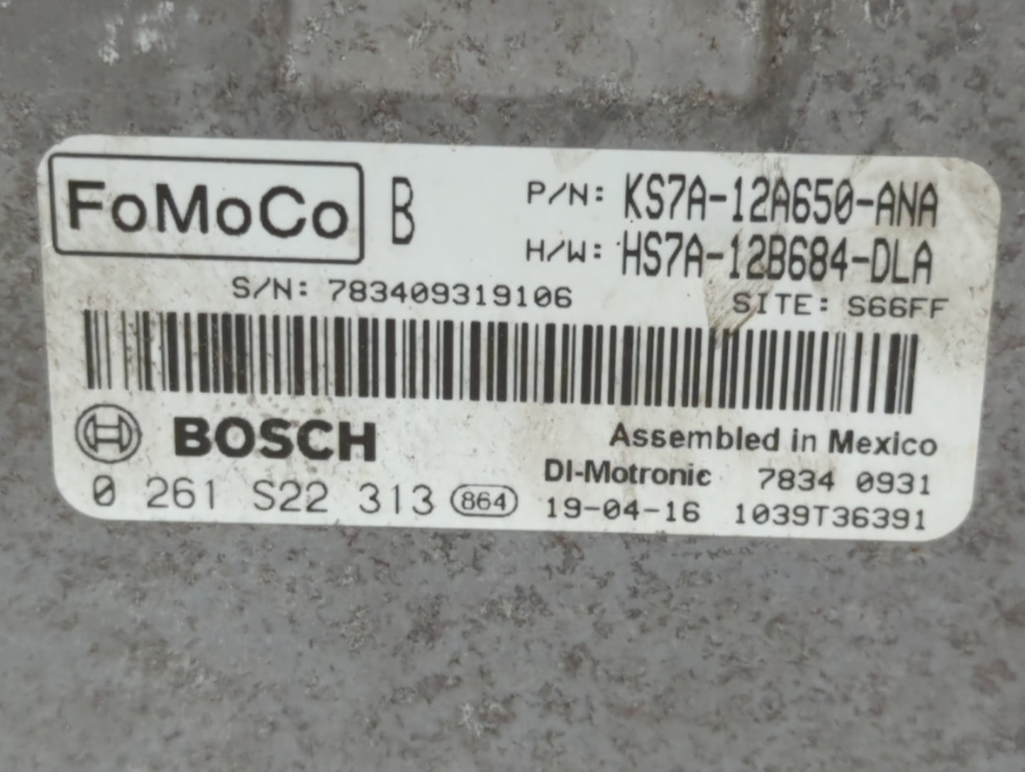 2017-2020 Ford Fusion PCM Engine Control Computer ECU ECM PCU OEM P/N:CU5T-14A624-BA KS7A-12A650-ANA Fits Fits 2017 2018 201