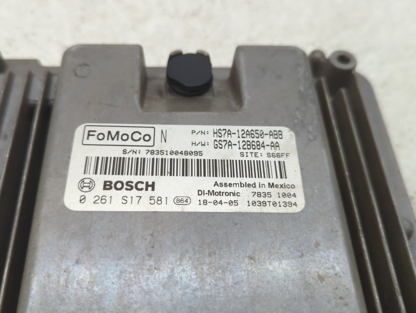 2017-2019 Ford Fusion PCM Engine Control Computer ECU ECM PCU OEM P/N:HS7A-12A650-ABB Fits Fits 2017 2018 2019 OEM Used Auto
