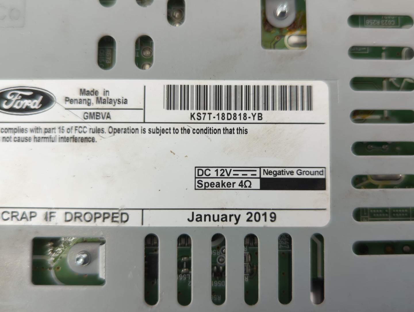 2019-2020 Ford Fusion Radio AM FM Cd Player Receiver Replacement P/N:KS7T-18D818-YB KS718E245-CGE Fits Fits 2019 2020 OEM Us