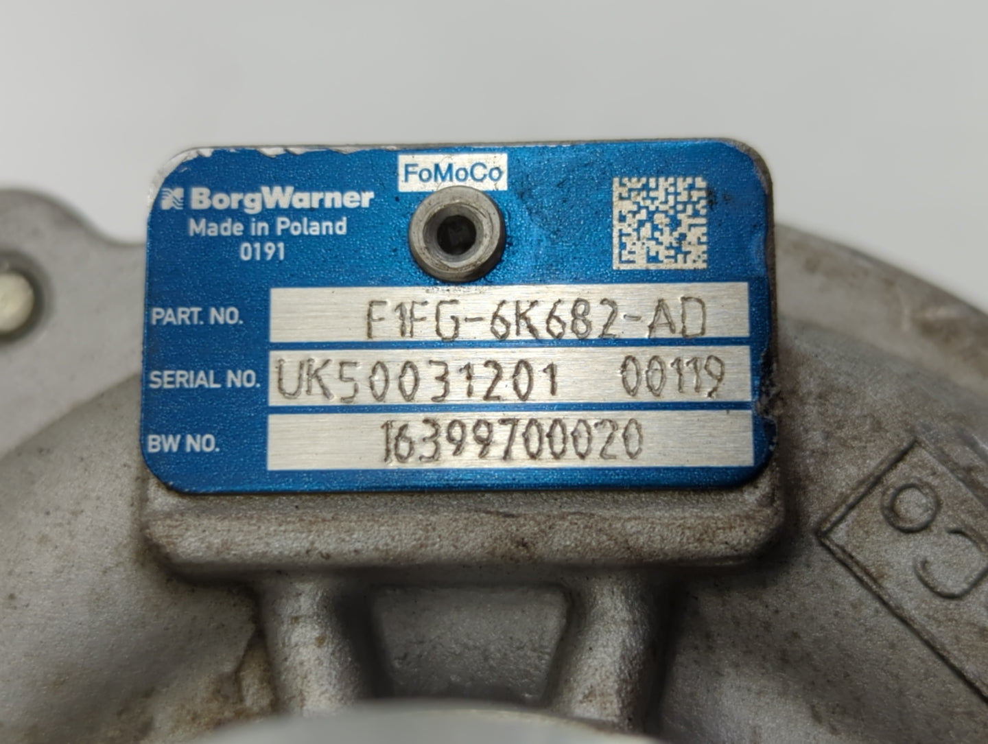 2014 Ford Fusion Turbocharger Turbo Charger Super Charger Supercharger - Oemusedautoparts1.com