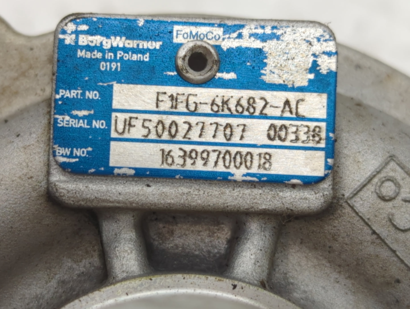 2014 Ford Fusion Turbocharger Turbo Charger Super Charger Supercharger - Oemusedautoparts1.com