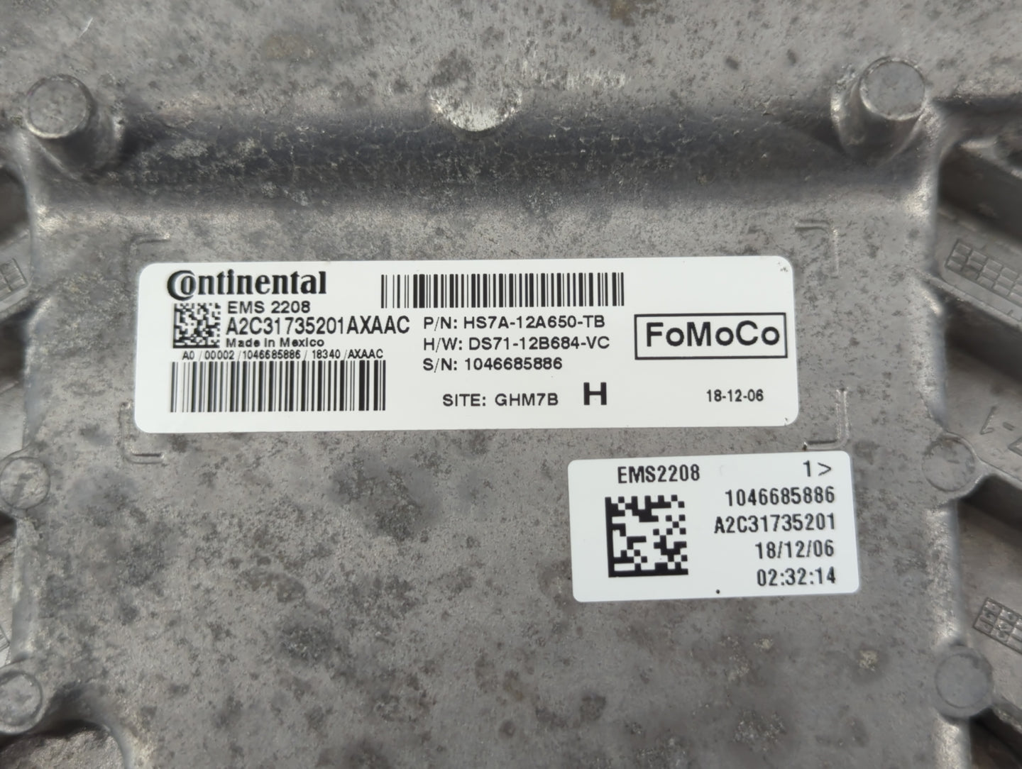 2017-2020 Ford Fusion PCM Engine Control Computer ECU ECM PCU OEM P/N:HS7A-12A650-TB Fits Fits 2016 2017 2018 2019 2020 OEM 