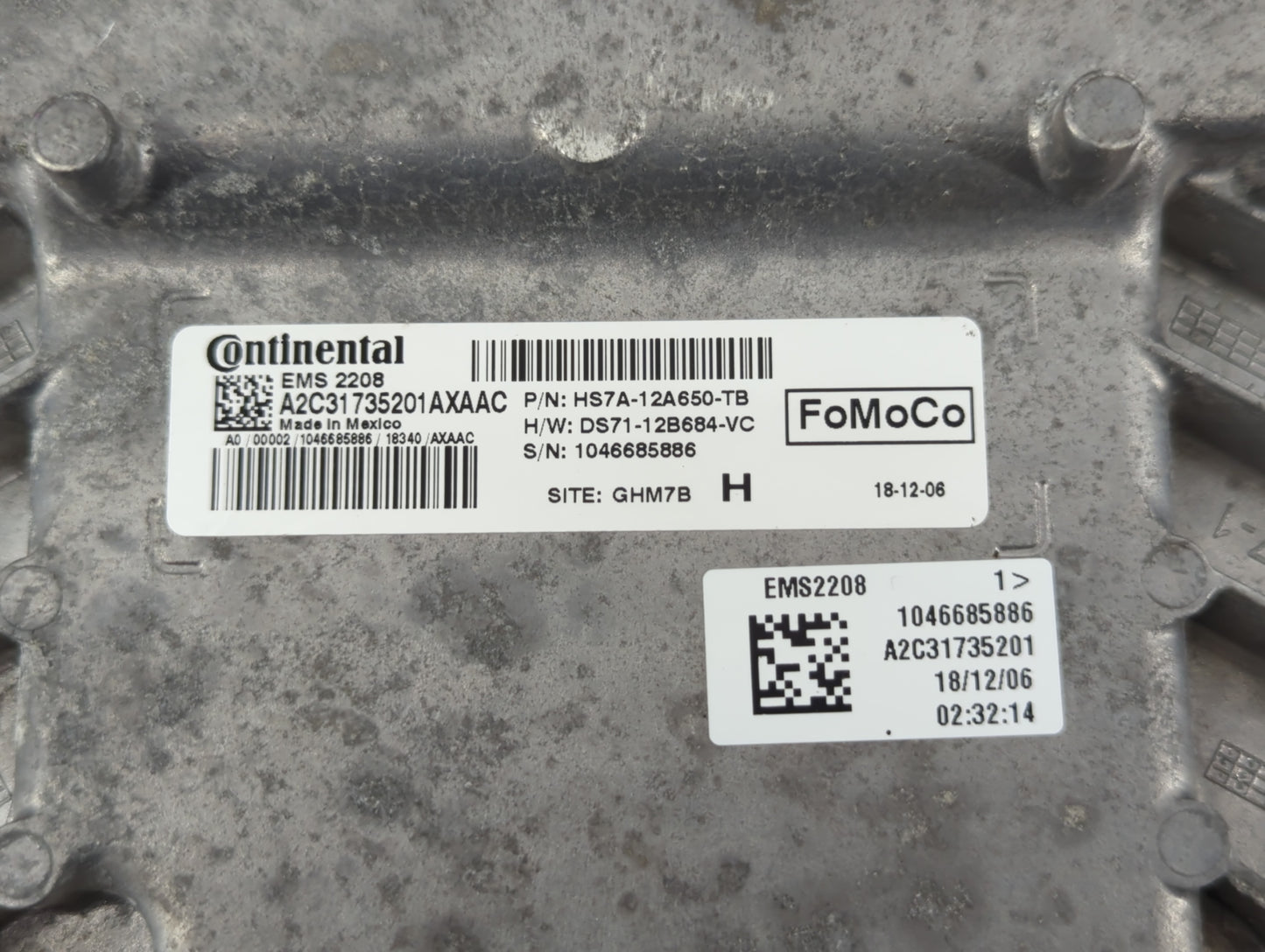 2017-2020 Ford Fusion PCM Engine Control Computer ECU ECM PCU OEM P/N:HS7A-12A650-TB Fits Fits 2016 2017 2018 2019 2020 OEM 