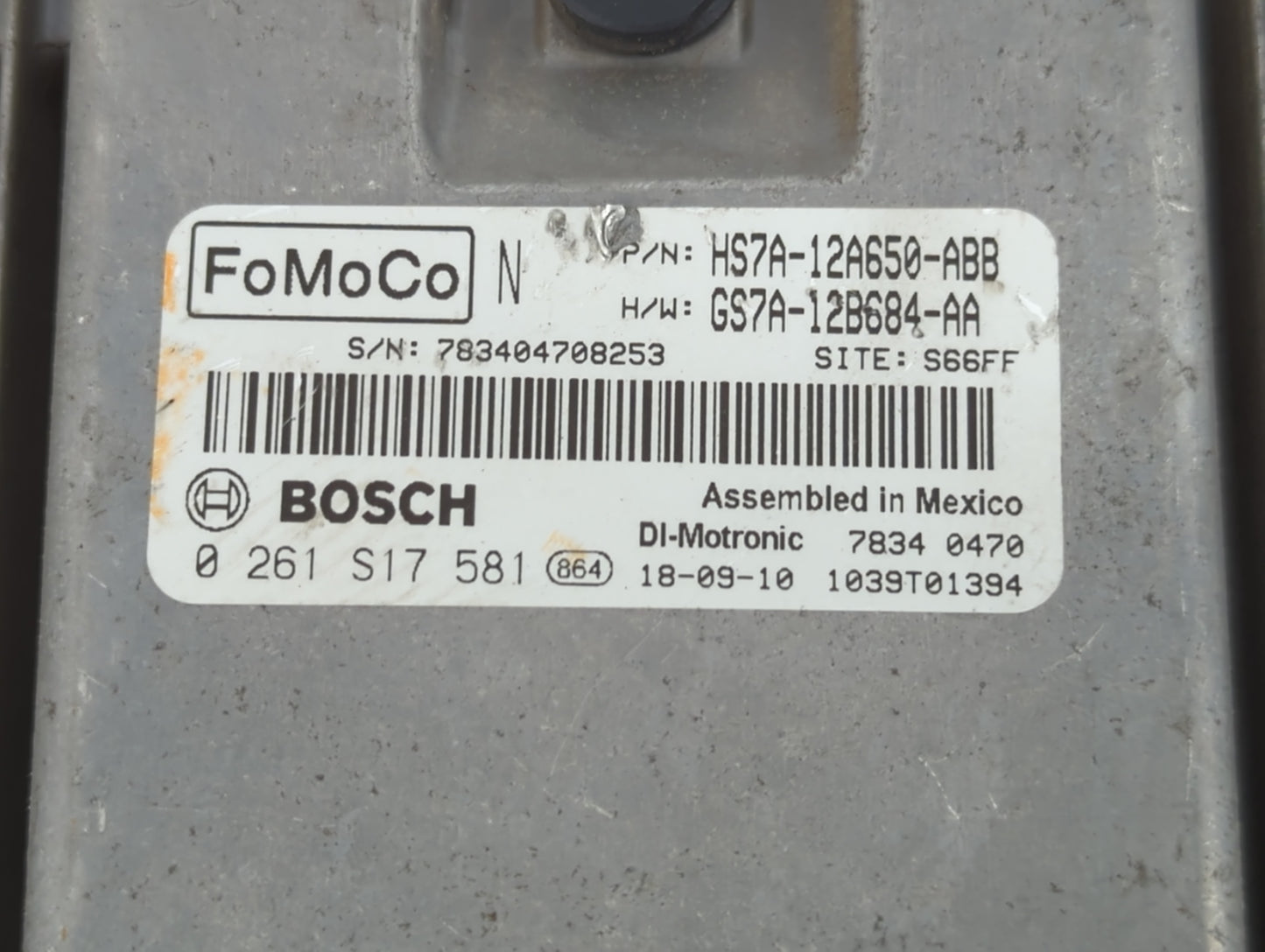 2017-2019 Ford Fusion PCM Engine Control Computer ECU ECM PCU OEM P/N:HS7A-12A650-ABB GS7A-12B684-BEA Fits Fits 2017 2018 20