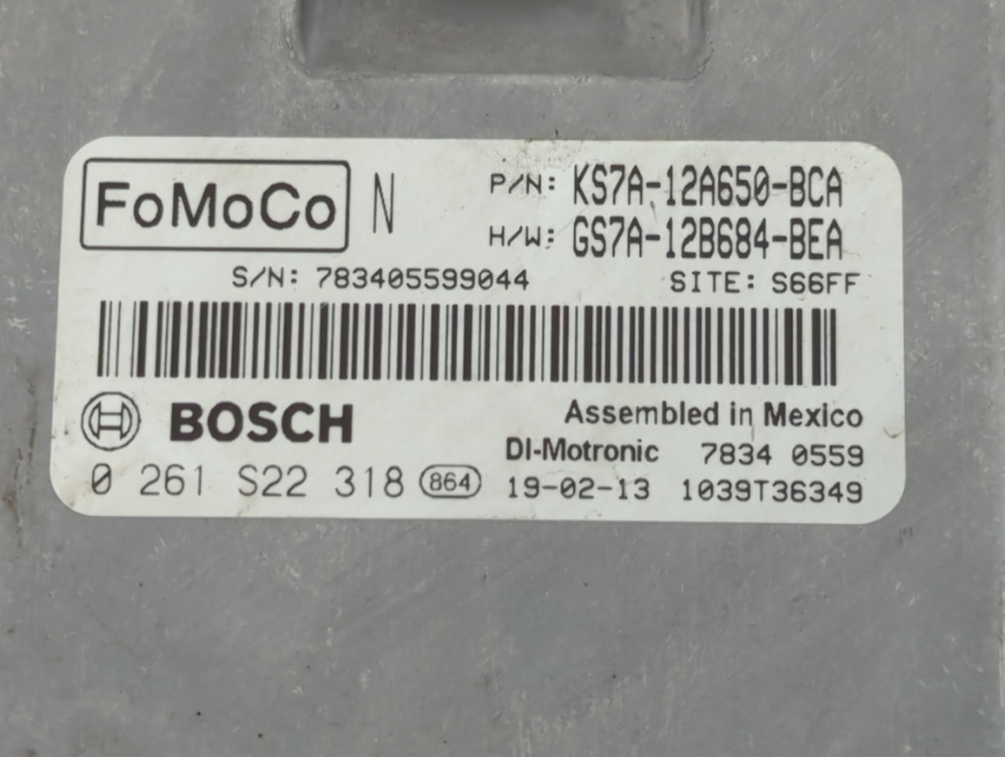 2017-2019 Ford Fusion PCM Engine Control Computer ECU ECM PCU OEM P/N:GS7A-12B684-BEA KS7A-12A650-BCA Fits Fits 2017 2018 20