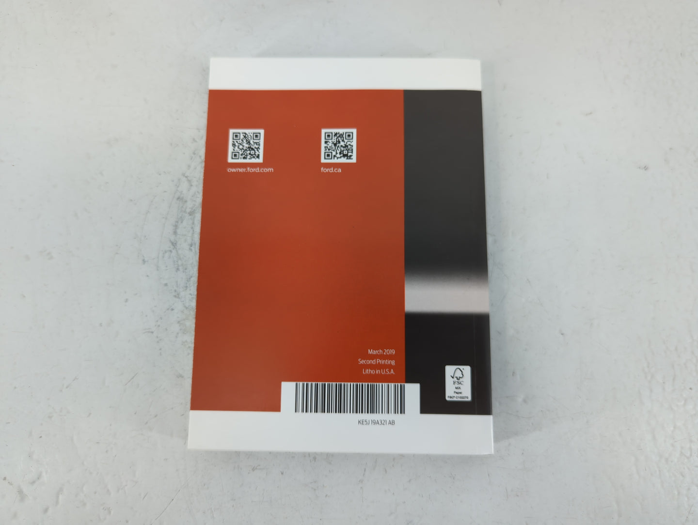 2019 Ford Fusion Owners Manual Book Guide P/N:KE5J 19A321 AB OEM Used Auto Parts - Oemusedautoparts1.com