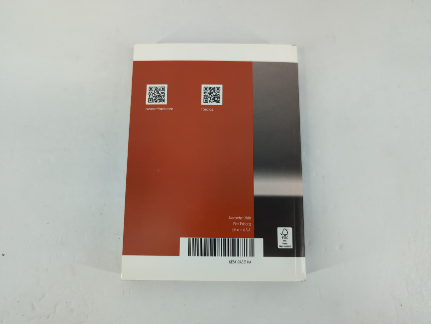 2019 Ford Fusion Owners Manual Book Guide P/N:KE5J 19A321 HA OEM Used Auto Parts - Oemusedautoparts1.com