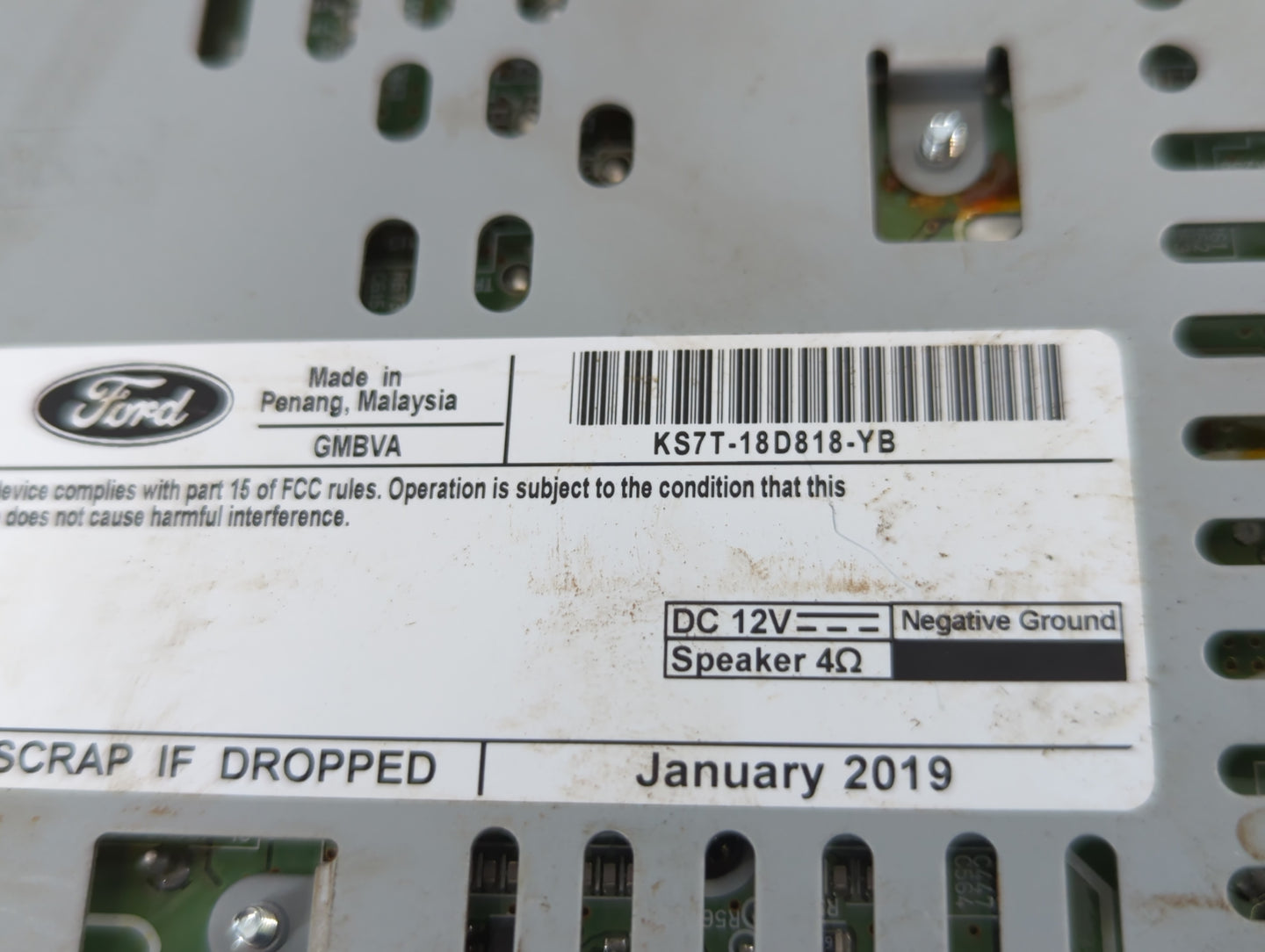 2019 Ford Fusion Am Fm Cd Player Radio Receiver - Oemusedautoparts1.com