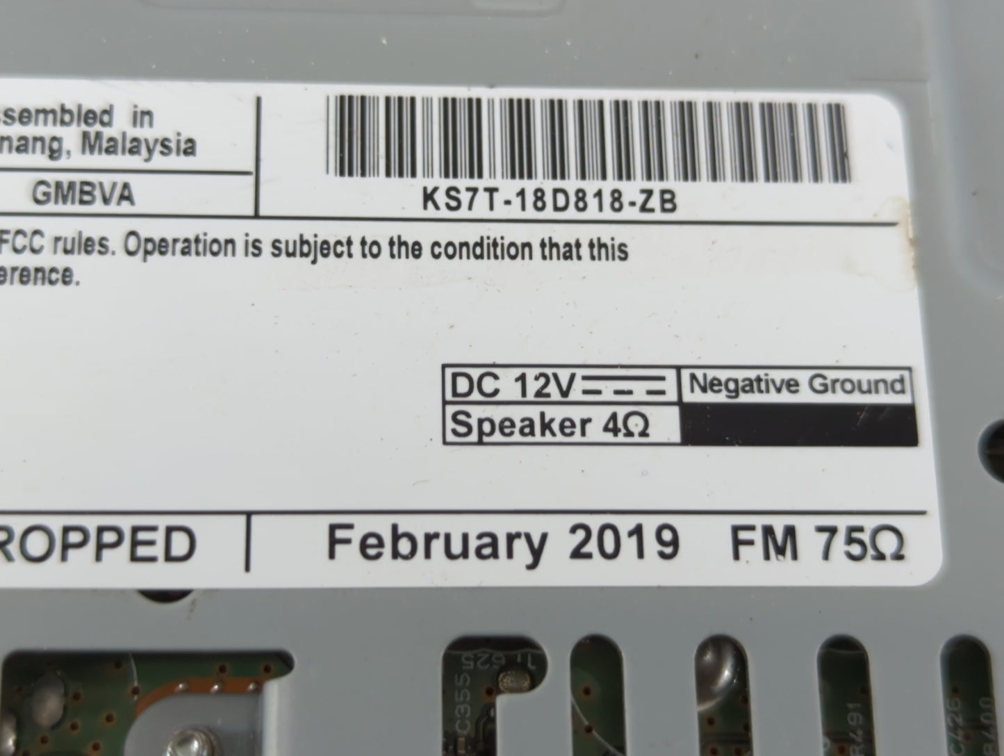 2019-2020 Ford Fusion Am Fm Cd Player Radio Receiver - Oemusedautoparts1.com