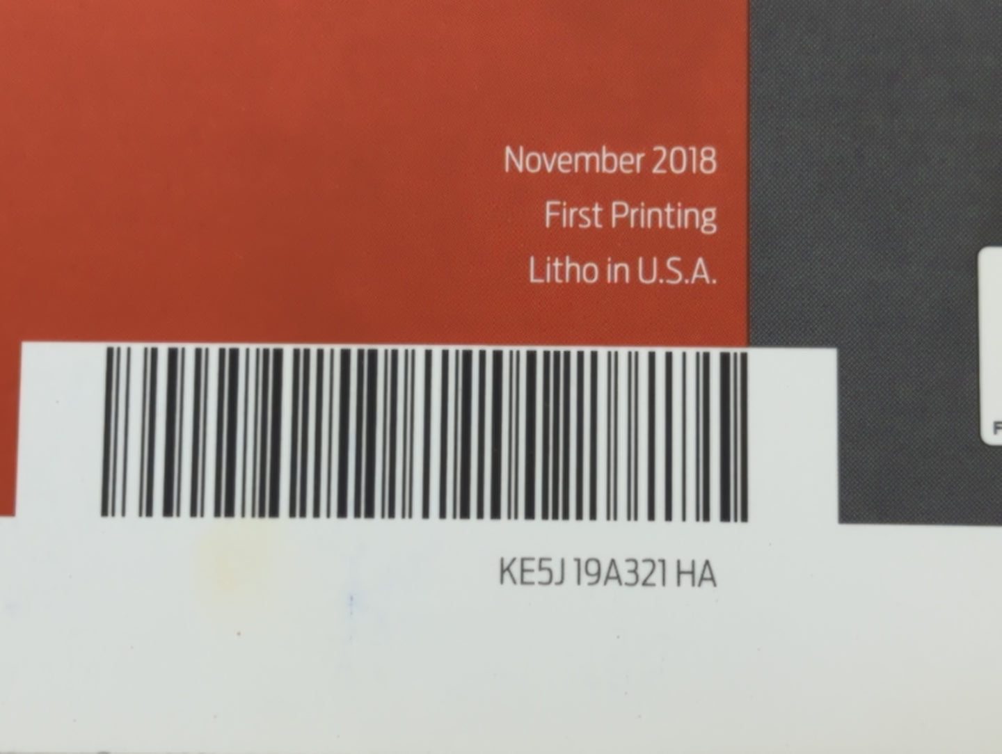 2019 Ford Fusion Owners Manual Book Guide P/N:KE5J 19A321 HA OEM Used Auto Parts - Oemusedautoparts1.com