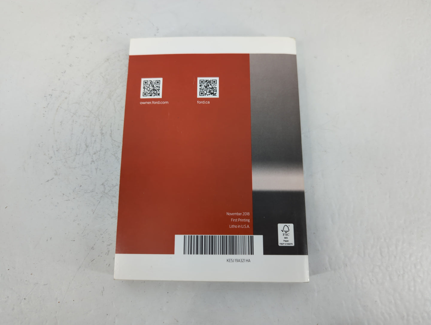 2019 Ford Fusion Owners Manual Book Guide P/N:KE5J 19A321 HA OEM Used Auto Parts - Oemusedautoparts1.com