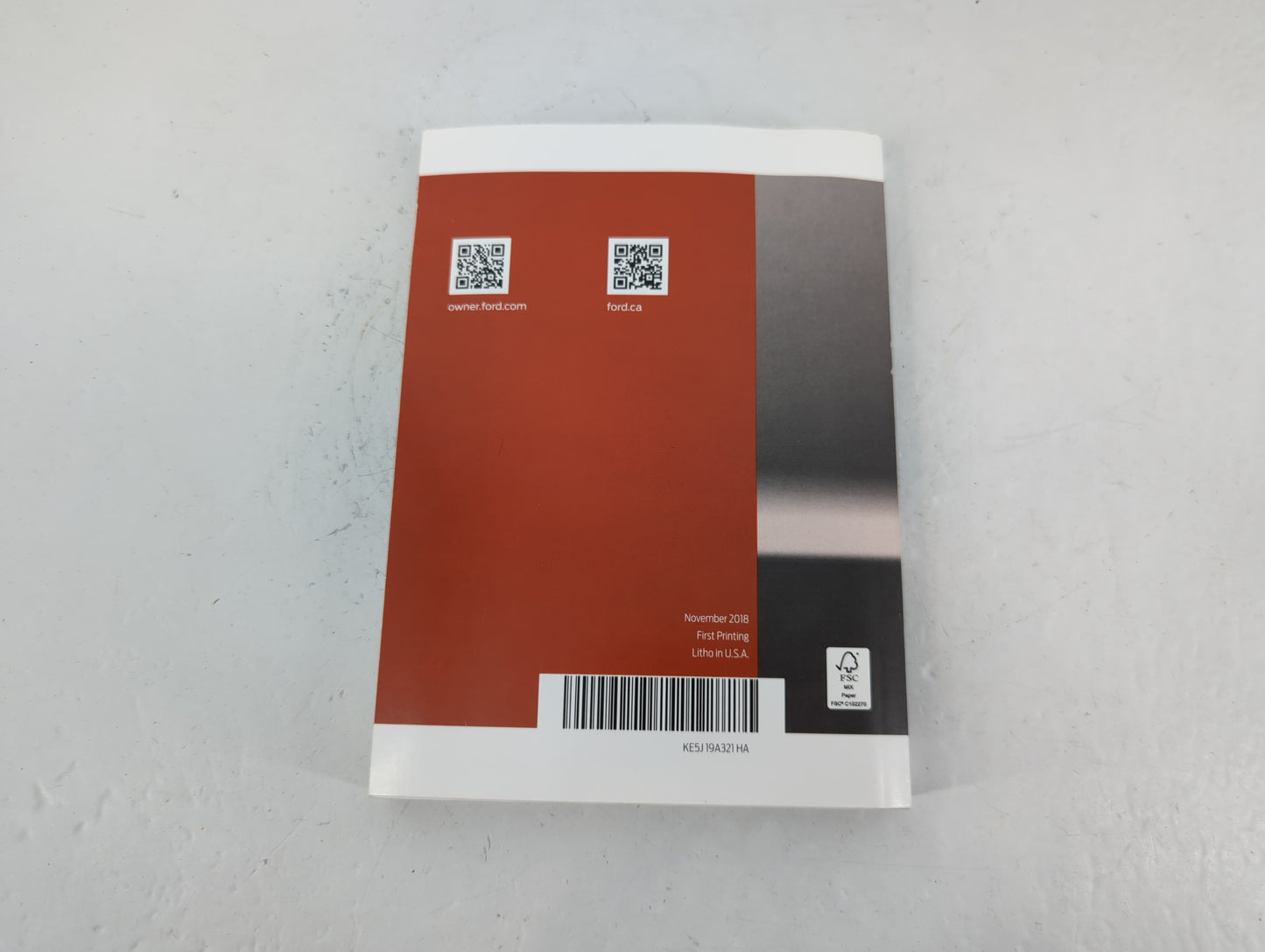 2019 Ford Fusion Owners Manual Book Guide P/N:KE5J 19A321 HA OEM Used Auto Parts - Oemusedautoparts1.com