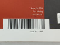 2019 Ford Fusion Owners Manual Book Guide P/N:KE5J 19A321 HA OEM Used Auto Parts - Oemusedautoparts1.com