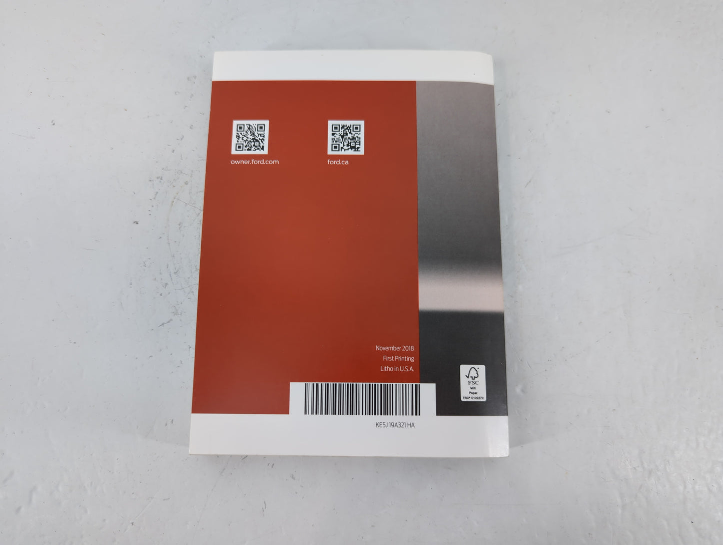 2019 Ford Fusion Owners Manual Book Guide P/N:KE5J 19A321 HA OEM Used Auto Parts - Oemusedautoparts1.com