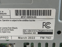 2019 Ford Fusion Radio AM FM Cd Player Receiver Replacement P/N:MT4T-18D818-DG Fits OEM Used Auto Parts - Oemusedautoparts1.