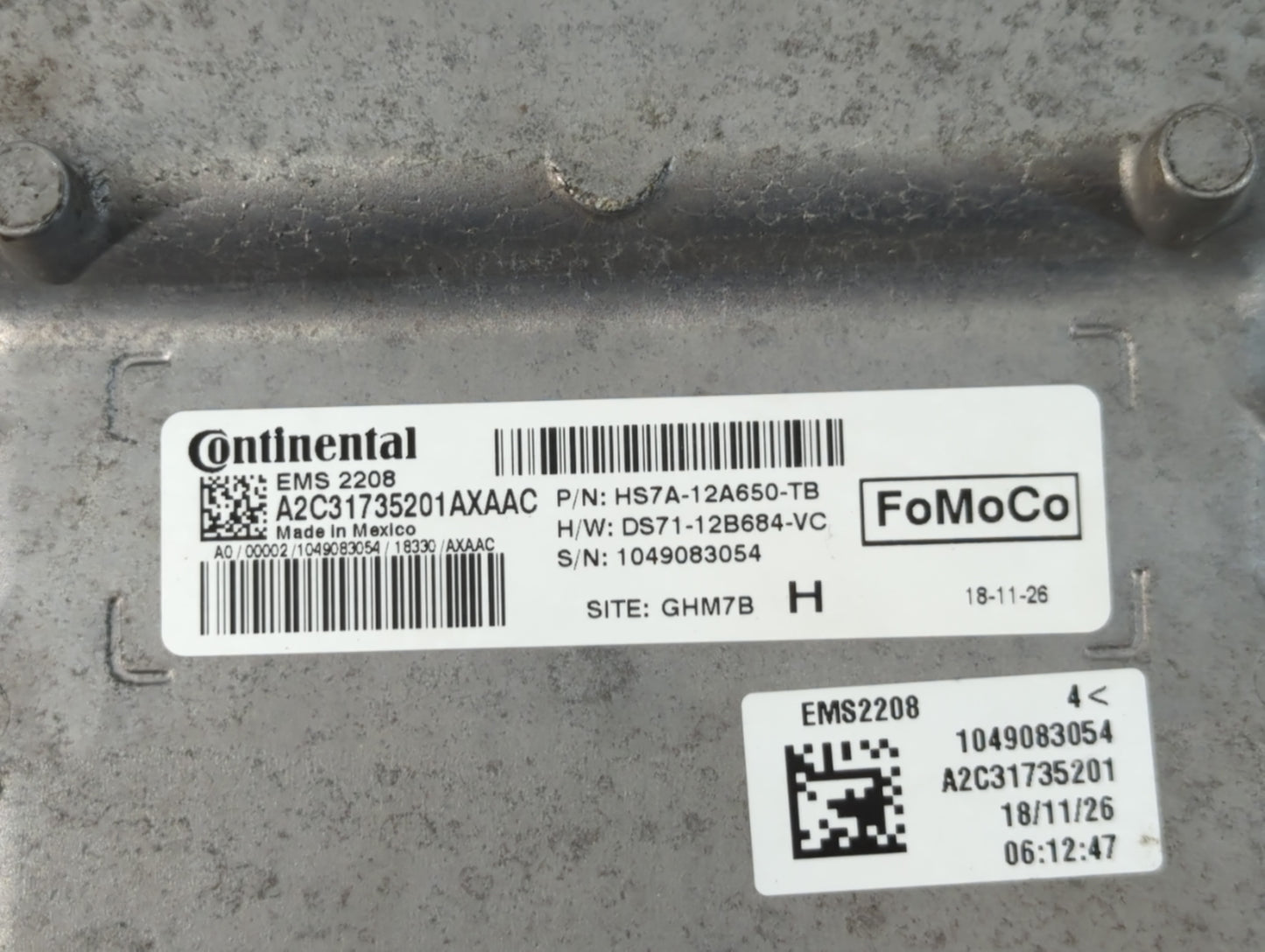 2017-2020 Ford Fusion PCM Engine Control Computer ECU ECM PCU OEM P/N:HS7A-12A650-TB Fits Fits 2016 2017 2018 2019 2020 OEM 