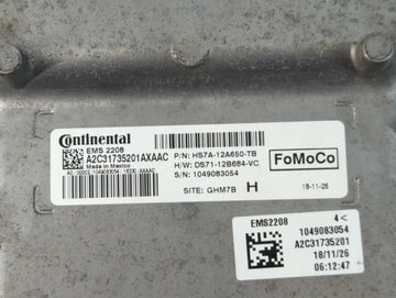 2017-2020 Ford Fusion PCM Engine Control Computer ECU ECM PCU OEM P/N:HS7A-12A650-TB Fits Fits 2016 2017 2018 2019 2020 OEM Used Auto Parts