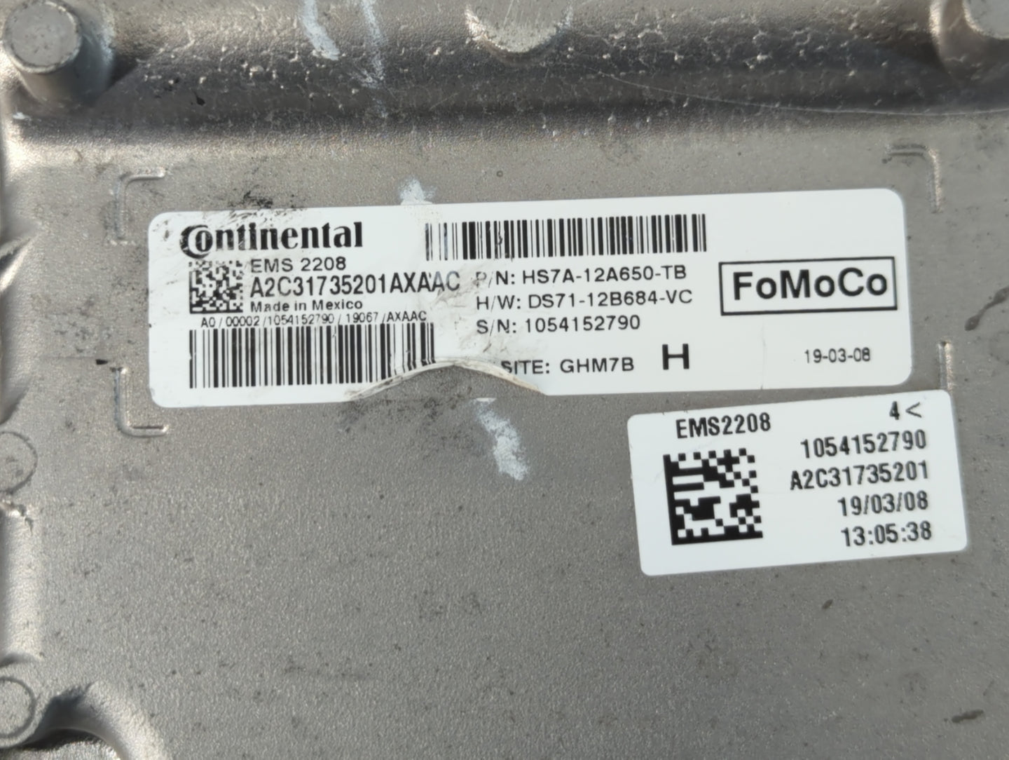 2017-2020 Ford Fusion PCM Engine Control Computer ECU ECM PCU OEM P/N:HS7A-12A650-TB Fits Fits 2016 2017 2018 2019 2020 OEM 