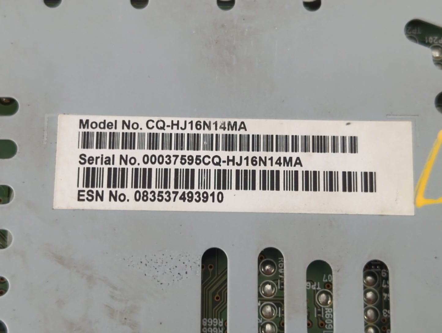 2019-2020 Ford Fusion Radio AM FM Cd Player Receiver Replacement P/N:CQ-HJ16N14MA Fits Fits 2019 2020 OEM Used Auto Parts - 