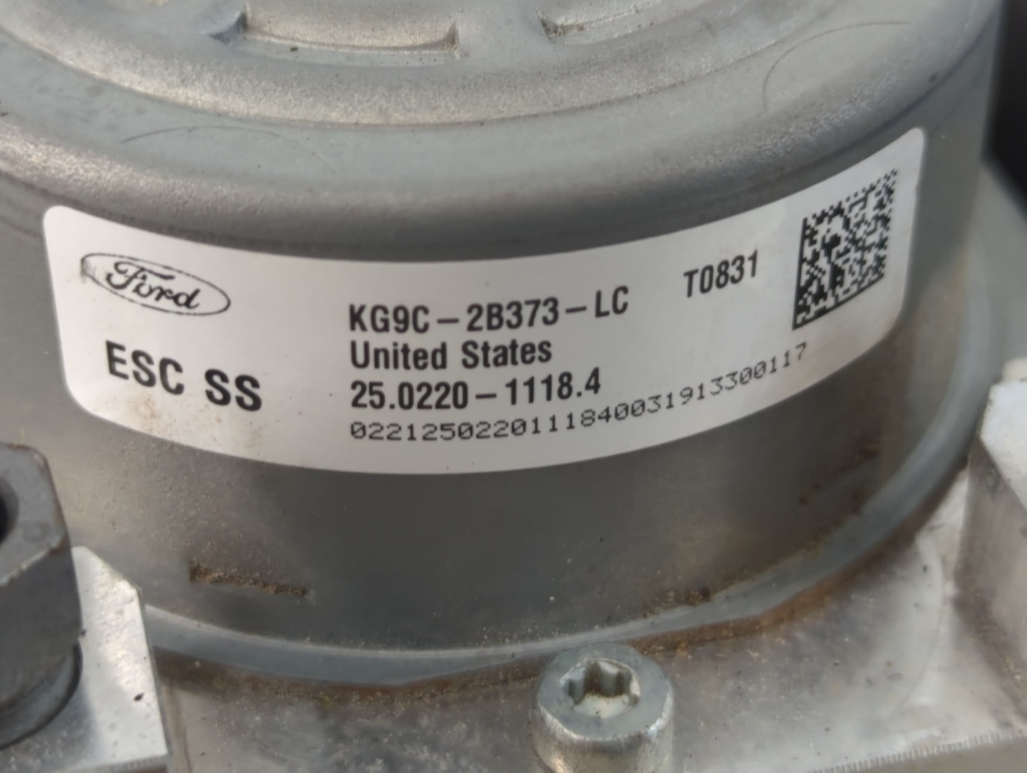 2019-2020 Ford Fusion ABS Pump Control Module Replacement P/N:KG9C-2B373-LC Fits Fits 2019 2020 OEM Used Auto Parts - Oemuse