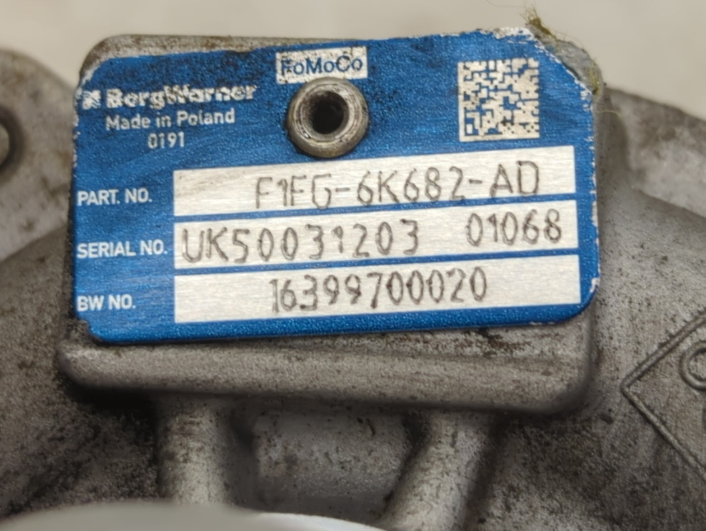 2014 Ford Fusion Turbocharger Turbo Charger Super Charger Supercharger - Oemusedautoparts1.com