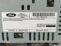 2019-2020 Ford Fusion Radio AM FM Cd Player Receiver Replacement P/N:KS7T-18D818-YB Fits Fits 2019 2020 OEM Used Auto Parts 