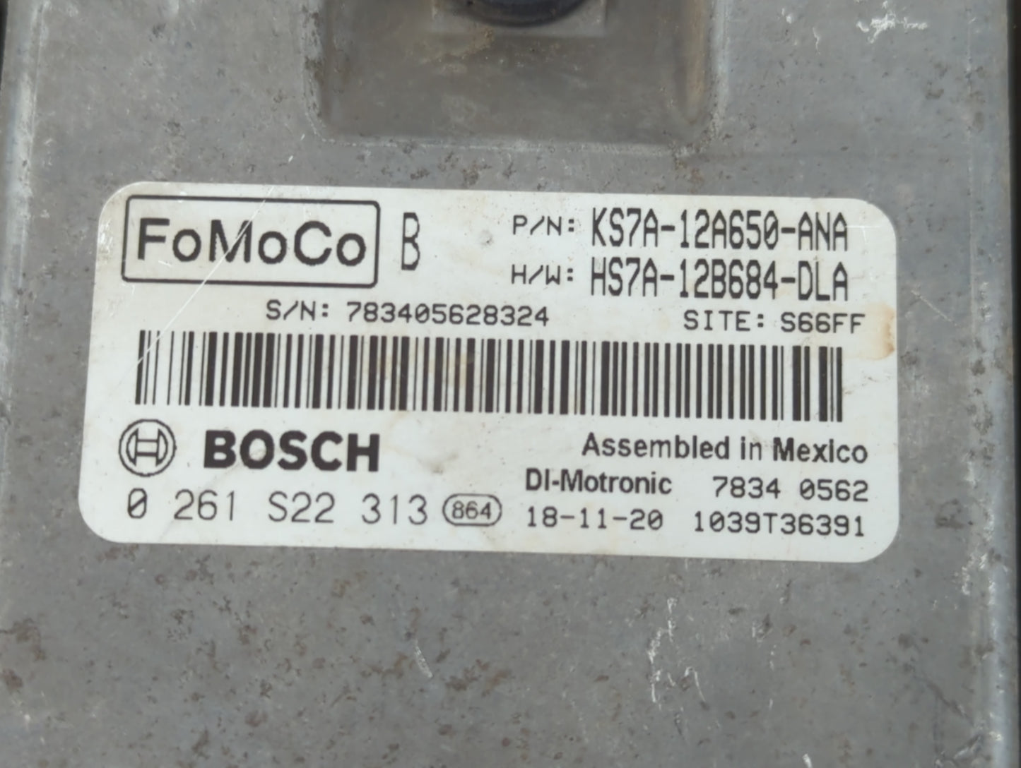 2017-2020 Ford Fusion PCM Engine Control Computer ECU ECM PCU OEM P/N:HS7A-12B684-DLA KS7A-12A650-ANA Fits OEM Used Auto Par