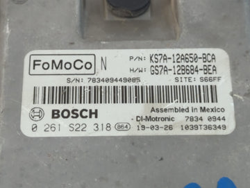 2017-2019 Ford Fusion PCM Engine Control Computer ECU ECM PCU OEM P/N:GS7A-12B684-BCA HS7A-12A650-BEA Fits Fits 2017 2018 2019 OEM Used Auto Parts