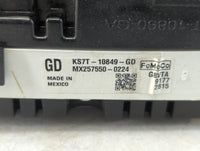2019-2020 Ford Fusion Instrument Cluster Speedometer Gauges P/N:KS7T-10849-GD Fits Fits 2019 2020 OEM Used Auto Parts - Oemu
