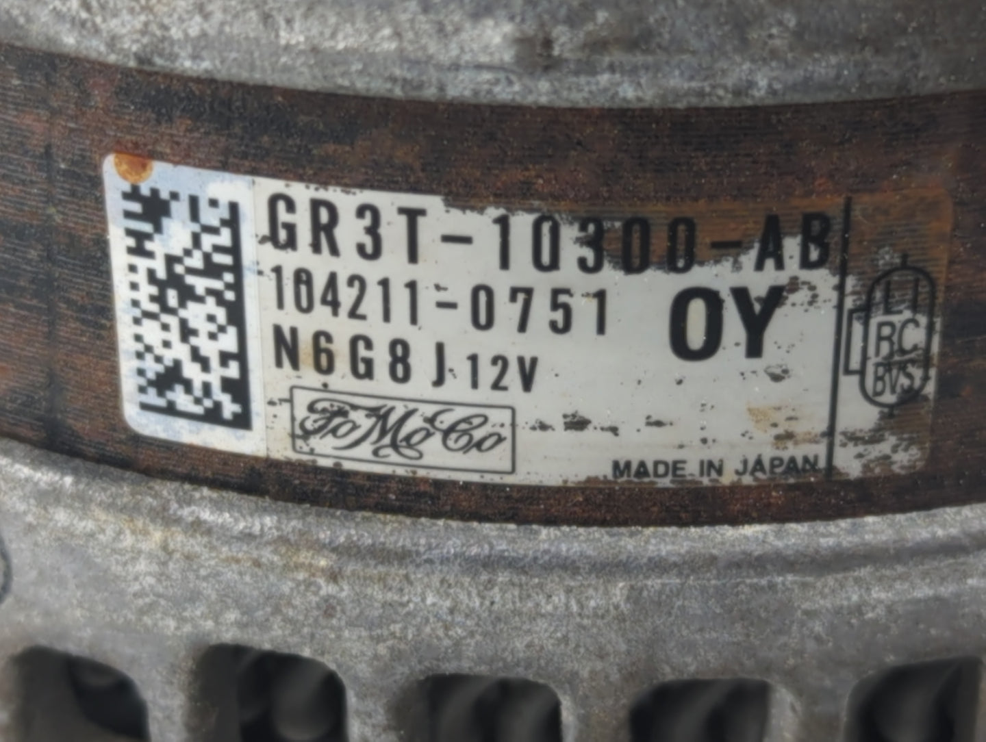 2016-2022 Ford Mustang Alternator Replacement Generator Charging Assembly Engine OEM P/N:GR3T-10300-AB Fits OEM Used Auto Pa