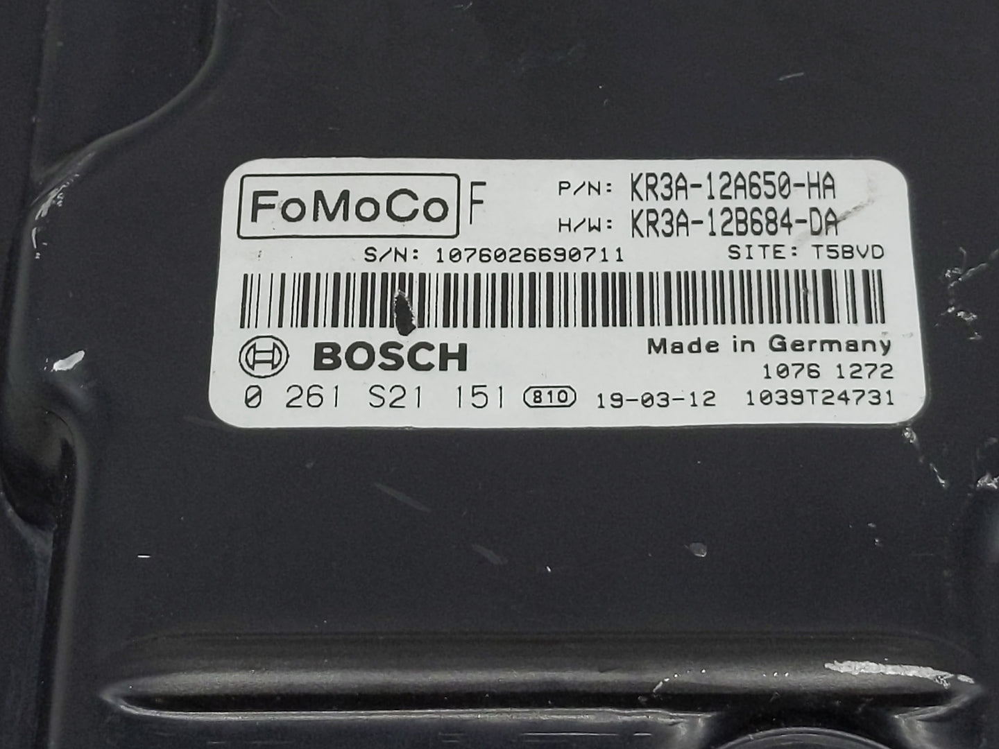 2015-2017 Ford Mustang PCM Engine Control Computer ECU ECM PCU OEM P/N:KR3A-12A650-HA 0 261 S21 151 Fits OEM Used Auto Parts