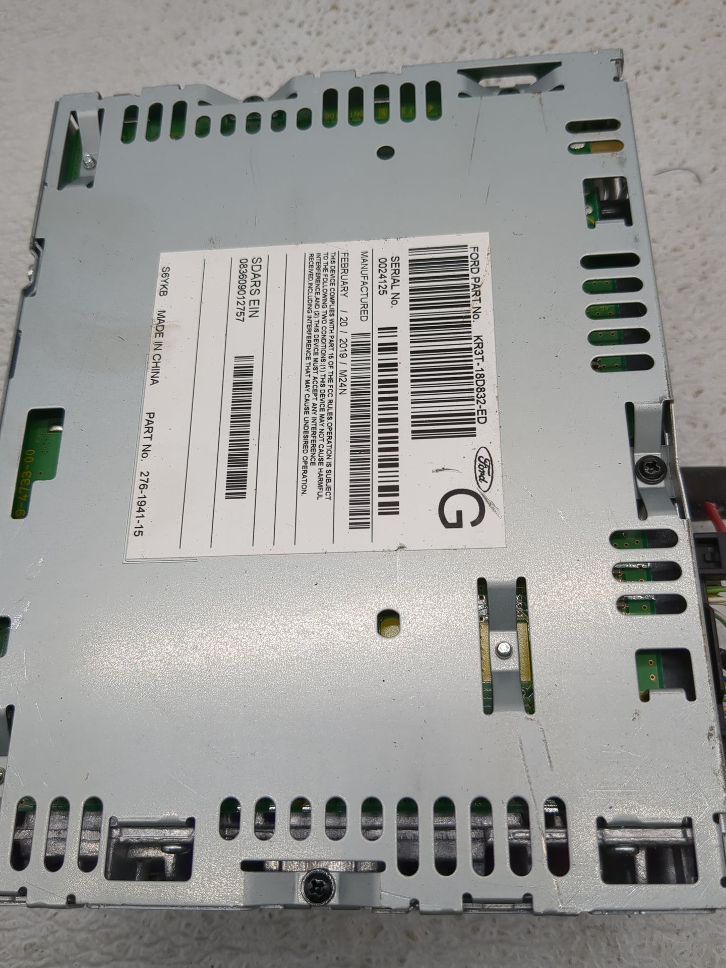 2017-2022 Ford Mustang Radio AM FM Cd Player Receiver Replacement P/N:KR3T-18D832-ED Fits Fits 2017 2018 2019 2020 2021 2022