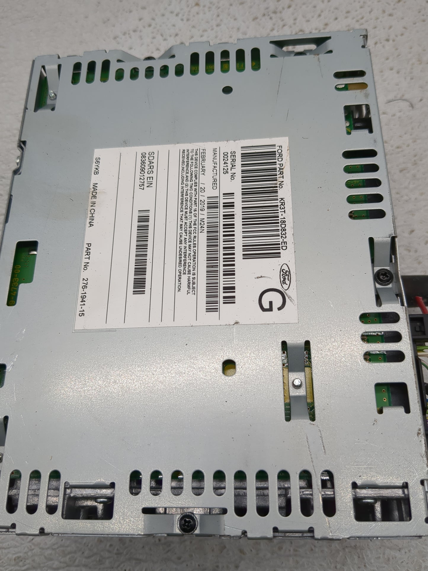 2017-2022 Ford Mustang Radio AM FM Cd Player Receiver Replacement P/N:KR3T-18D832-ED Fits Fits 2017 2018 2019 2020 2021 2022