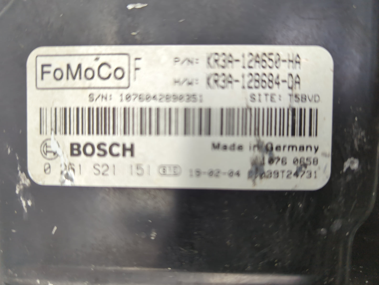 2015-2017 Ford Mustang PCM Engine Control Computer ECU ECM PCU OEM P/N:KR3A-12A650-HA KR3A-12B684-DA Fits OEM Used Auto Part