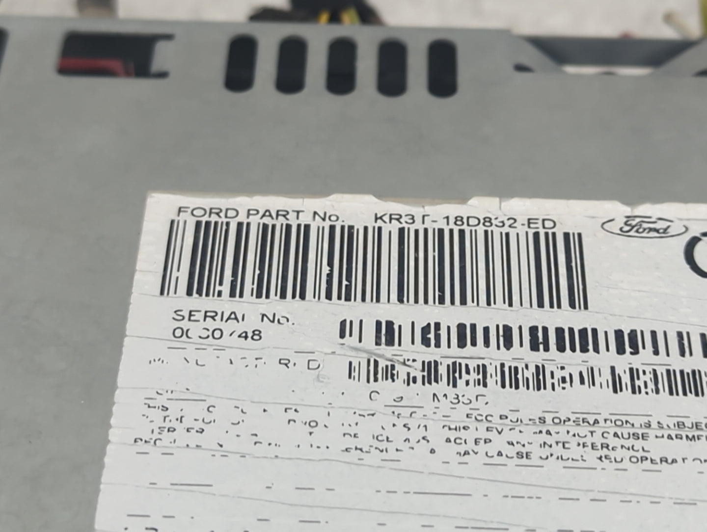 2019 Ford Mustang Radio AM FM Cd Player Receiver Replacement P/N:RU-9751S-C S6YKB, KR3T-18D832-ED Fits OEM Used Auto Parts -