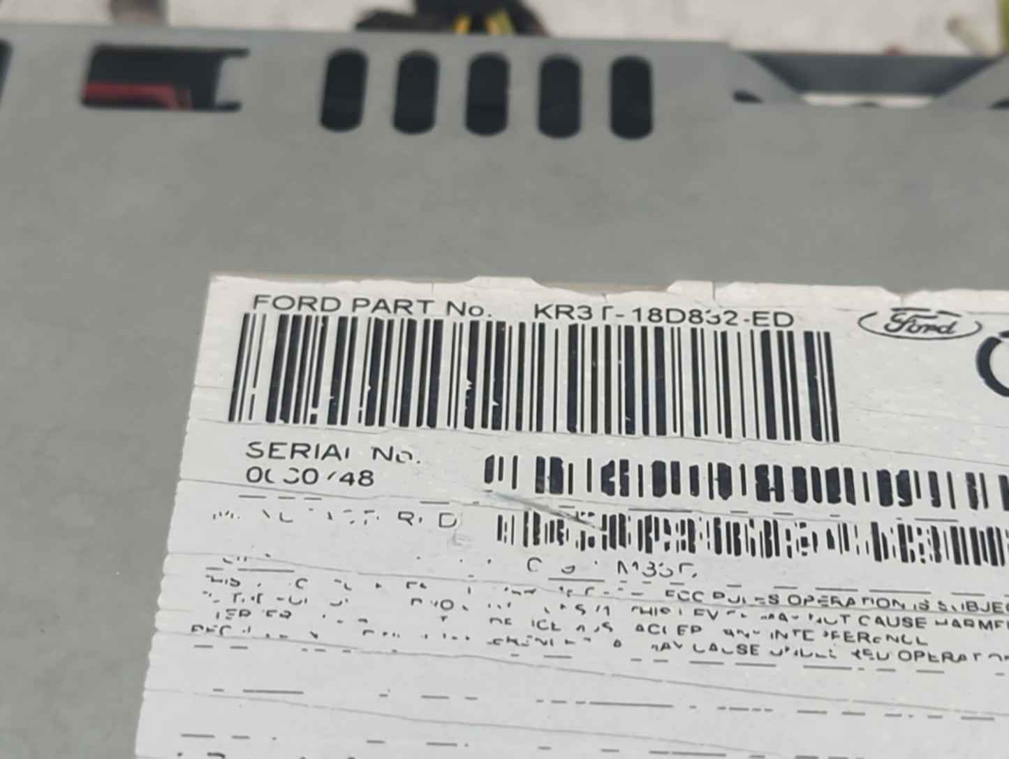 2019 Ford Mustang Radio AM FM Cd Player Receiver Replacement P/N:RU-9751S-C S6YKB, KR3T-18D832-ED Fits OEM Used Auto Parts -