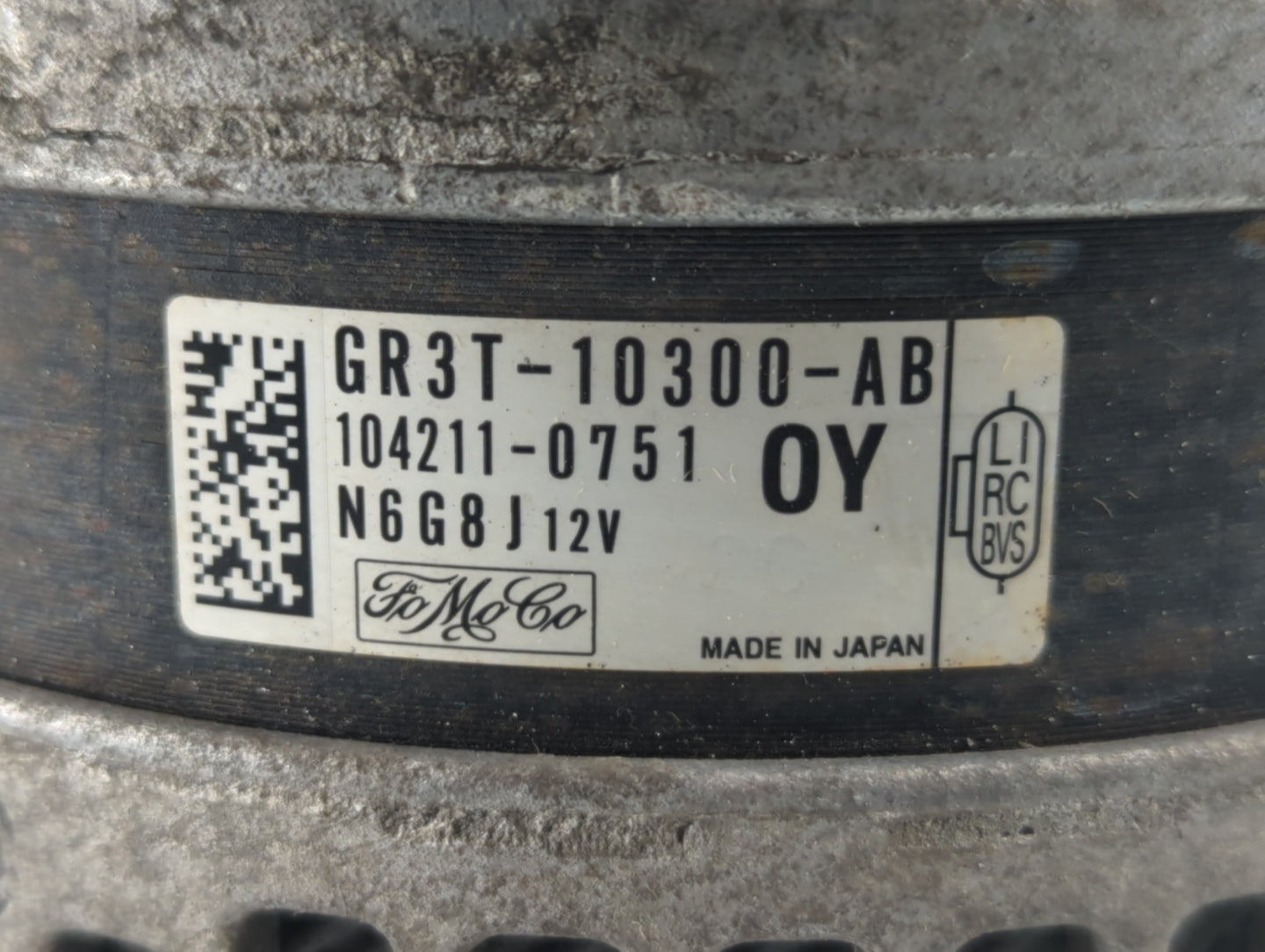 2016-2022 Ford Mustang Alternator Replacement Generator Charging Assembly Engine OEM P/N:GR3T-10300-AB Fits OEM Used Auto Pa