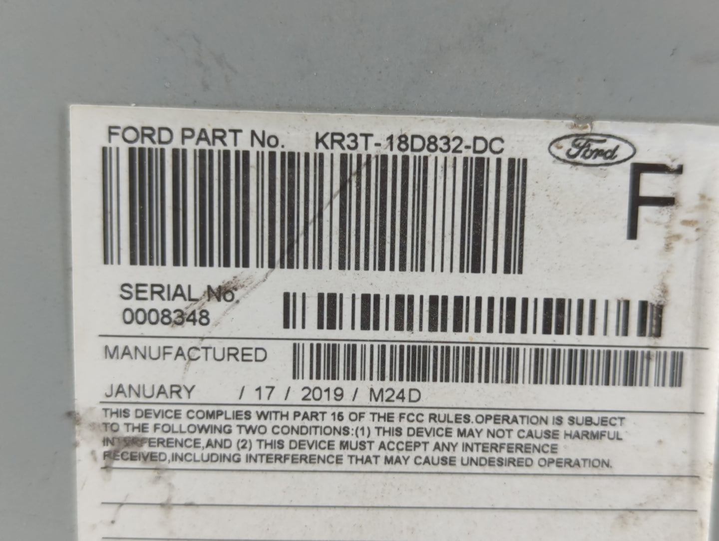 2019-2022 Ford Mustang Am Fm Cd Player Radio Receiver - Oemusedautoparts1.com