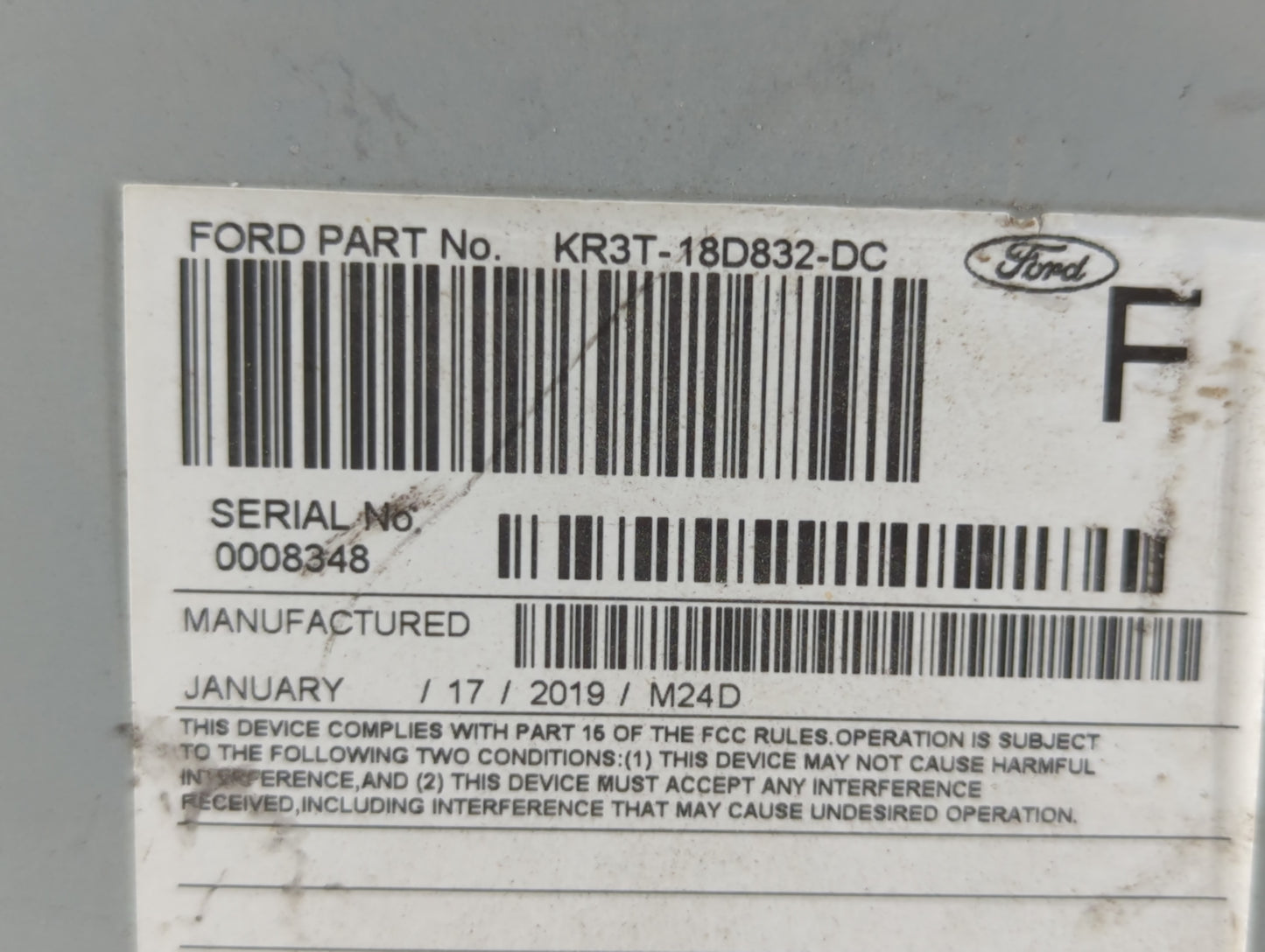 2019-2022 Ford Mustang Am Fm Cd Player Radio Receiver - Oemusedautoparts1.com