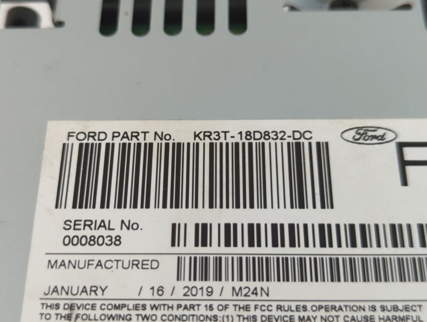 2018-2022 Ford Mustang Radio AM FM Cd Player Receiver Replacement P/N:KR3T-18D832-DC Fits Fits 2018 2019 2020 2021 2022 OEM 