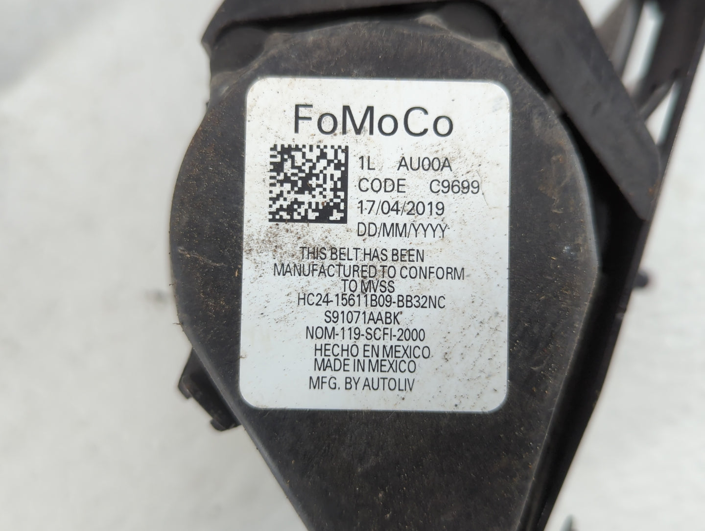 2015-2022 Ford Mustang Passenger Right Seat Belt Front Retractor - Oemusedautoparts1.com